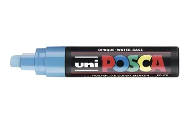POSCA PC-17K svetlo modrá / Akrylový popisovač / hrot dláto / šírka stopy 15 mm (186353)