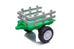 Mamido Mamido Detský elektrický traktor s vlečkou Farm 24V 2x45W EVA kolesá zelený