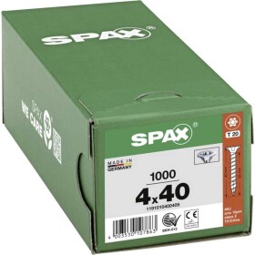 SPAX R 88091 Senkkopf/T-STAR 1191010400405 skrutka do dreva 4 mm 40 mm T-STAR plus ocel WIROX 1000 ks; 1191010400405
