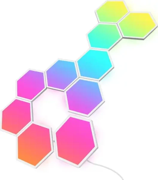 Govee Glide Hexa biela 10 ks / dekoratívne LED osvetlenie / Wi-Fi / RGBIC (B6061301)
