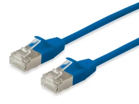 Equip modrá / Patch kábel / Cat6a F/FTP Slim / PoE+ / 0,25 m (606132)