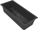 PYA Odkvapkávacia vložka do drezu čierna / Odkvapkávacia miska / Polyuretán / 400×170×110 mm (521019601)