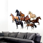 Veselá Stena Samolepka Stádo koní