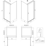 MEXEN/S - Mist-B sprchovací kút dvere krídlové 80 x 120, transparent, chróm 8A2T-080-120-01-00