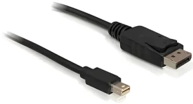 DeLock Mini DisplayPort - DisplayPort čierna / Video kábel / 2 m / 4K / 60 Hz / DP 1.2 (82438)