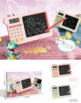 Mamido Mamido Detský písací tablet s kalkulačkou 2v1 dinosaurus