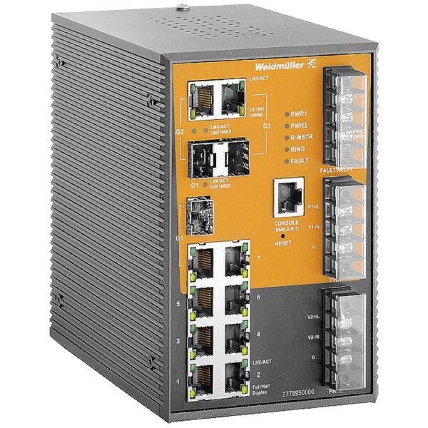 Weidmüller IE-SW-SL10M-7TX-3GC-HV priemyselný ethernetový switch 10 / 100 / 1000 MBit/s; 2778950000