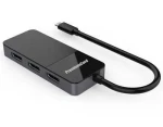 PremiumCord adaptér USB-C na 3x DisplayPort 1.4 MST / Adaptér / 8K / rozšírenie, zrkadlenie, duplikácia (8592220019563)