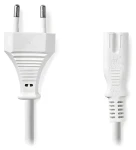 Nedis napájací kábel Euro - IEC-320-C7 biely / Napájací kábel / 5 m (CEGL11040WT50)
