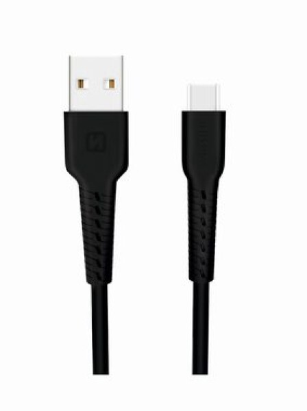 SWISSTEN dátový kábel USB - USB-C 1m čierna (71505530)