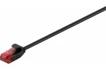 MicroConnect CAT6 U/UTP SLIM 0.3m čierna / PVC (V-UTP6003S-SLIM)