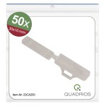 Quadrios 23CA250 23CA250 ochranný štítok Druh montáže: káblové spony Potlačiteľná plocha: 9.5 x 30 mm priehľadná Počet markerov: 50 50 ks; 23CA250