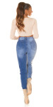 Sexy Highwaist Bi-Color Mom Jeans denimblue