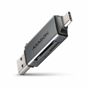 Axagon CRE-DAC / externá čítačka kariet / USB-A amp; USB-C konektory / 2 sloty / kovový plášť (CRE-DAC)