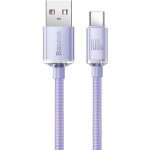 Baseus CAJY000505 Kábel USB-A (M) - USB-C (M) 2 m fialová / 100W (CAJY000505)