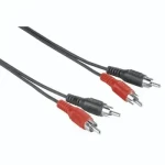 HAMA audio kábel čierna / 2 cinch - 2 cinch / 2,5m