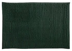 MSV CHENILLE tmavo zelená / Kúpeľňová predložka / mikrovlákno / protišmyková / 50 x 80 cm