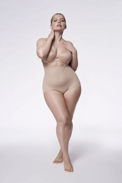 NOHAVIČKY S VYSOKÝM PÁSOM 241 BÉŽOVÁ přírodní XL