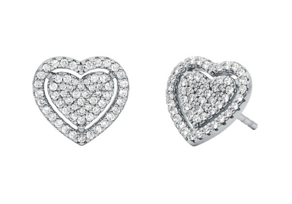 Michael Kors Srdiečkové náušnice so zirkónmi Kors Love MKC1750CZ040