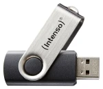 INTENSO Basic Line 16GB čierna/strieborná / Flash disk / USB 2.0 / čítanie 28 MB/s / zápis 6,5 MB/s (3503470)
