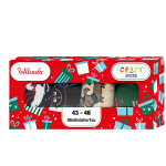 Darčeková krabica zábavných bláznivých ponožiek 4 páry CRAZY SOCKS BOX - BELLINDA - červená 39 - 42