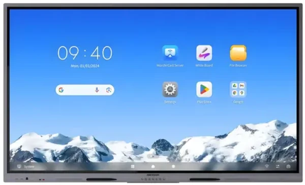 75" HIKVISION Interaktívny dotykový panel / Dotykový panel / 4K / Android 14 / 8GB/128GB / 480 nitov / 50bodový dotyk (DS-D5C75RB/A2L)