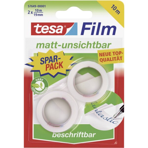 Tesa 57649-00001-01 tesafilm Invisible priehľadná (d x š) 10 m x 19 mm 2 ks; 57649-00001-01