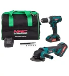NAC CDB-AGE-LI-20V / Sada aku náradia / skrutkovač + uhlová brúska / 20V (CDB-AGE-LI-20V)