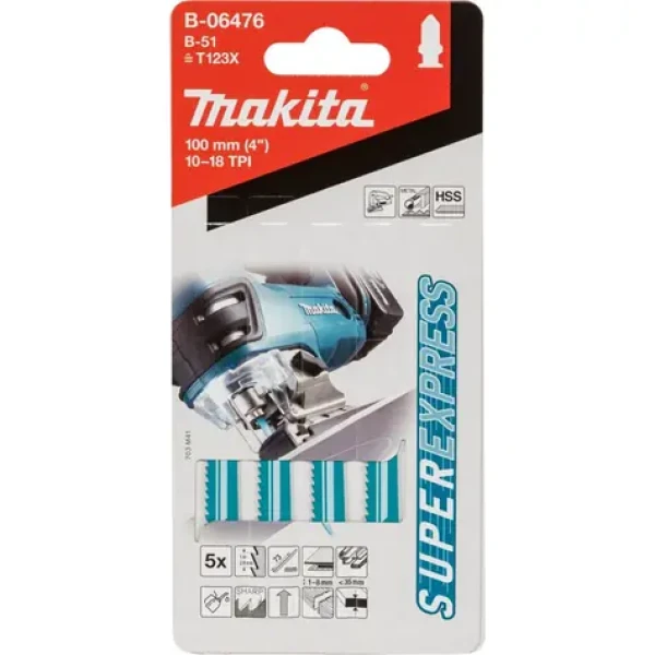 Makita B-06476 - pílový list B-51 na kov 5 ks (0088381276719)