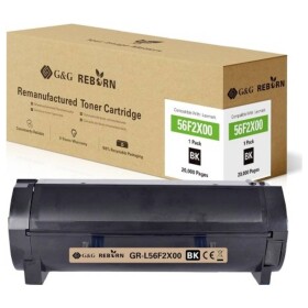 G&G Reborn remanufactured toner náhradný Lexmark 56F2U00 čierna 20000 Seiten kompatibilná toner; 21314