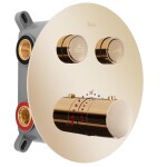 REA - Podomietková sprchová sada LUNGO - zlato + termostat + BOX REA-P8550