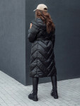 Dámsky zimný prešívaný kabát s kapucňou CELESTIE black FashionStreet TY4513 XXL