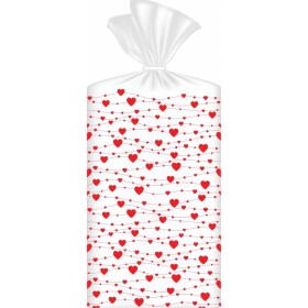 Maličká taštička na sladkosti a čokoládu 10ks 21x11cm srdiečka - Alvarak - Alvarak