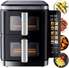 Webber Air Fryer Dual Zone / Teplovzdušná fritéza / 2800 W / 11 l XXL / 2 zóny (05AF901)