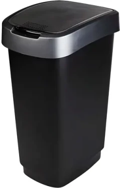 ROTHO Odpadkový kôš Twist sivý / 50 l / výklopné veko / na triedenie odpadu (1754508850)