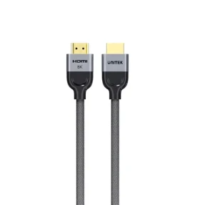 Unitek Kábel HDMI 2.1 5 m / Kábel HDMI / 8K / 144 Hz / opletený / pozlátené konektory (C11093RGY01-5M)