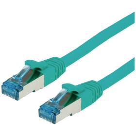 Value 21.99.1949 RJ45 sieťové káble, prepojovacie káble CAT 6A S/FTP 20.00 m zelená dvojžilový tienený, bez halogénov, samozhášavý 1 ks; 21.99.1949