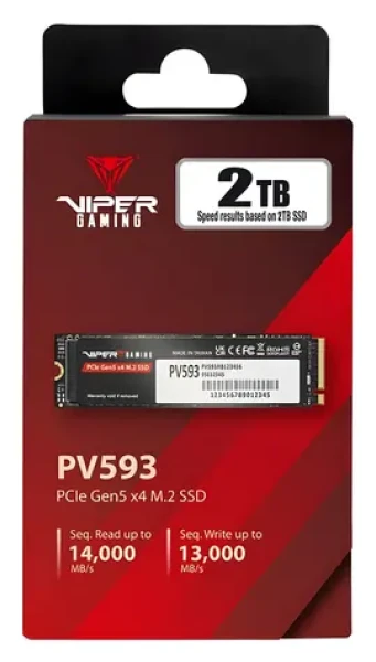 Patriot Viper PV593 2TB / SSD / M.2 2280 / PCIe Gen5 x4 / R: 14000 MB/s / W: 13000 MB/s (PV593P2TBM28H)
