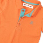 Tričko chlapčenské Polo s krátkym rukávom, Minoti, 1POLO 6, oranžová - 74/80 | 9-12m