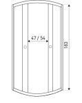 KERRA - Sprchovací kút Čierny Pixel 80 (bez vaničky) 5907548117359