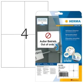 Herma Univerzálne etikety 105x148 mm / biele, snímateľné / 25 listov / 100 ks (5082)