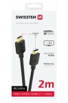 Swissten Kábel HDMI 2.0 (M) - HDMI 2.0 (M) 5m čierna / 18 Gbps / 4K / 60Hz / pozlátené kontakty (75501114)