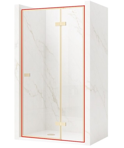 REA - Sprchové dvere bez stenového profilu ATLAS brúsené zlato 120 P REA-K4677