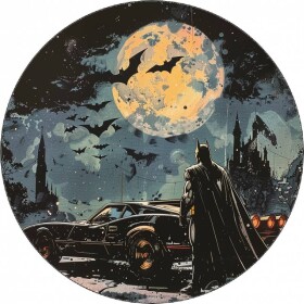 Jedlý papier Batman v noci, Ø 19,5 cm - Pictu Hap