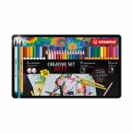STABILO® Creative SET ARTY - STABILO aquacolor, Pen 68 brush, point 88, kovové púzdro 36 ks (87/3193)
