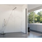HOPA - Walk-in sprchovací kút LAGOS BLACK NEW 200 - Farba rámu - Čierna, Rozmer A - 80, Rozmer C - 200, Výplň - Číre bezpečnostné sklo - 8 mm BCLAGO80MBCN2
