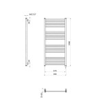 SAPHO - METRO-E elektrické vykurovacie teleso, rovné, 500x1060, 400 W, biela ME410