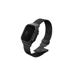 UNIQ Dante PRE remienok pre Apple Watch 49 46 45 44 mm - Graphite BLACK (čierna) (8886463692257)