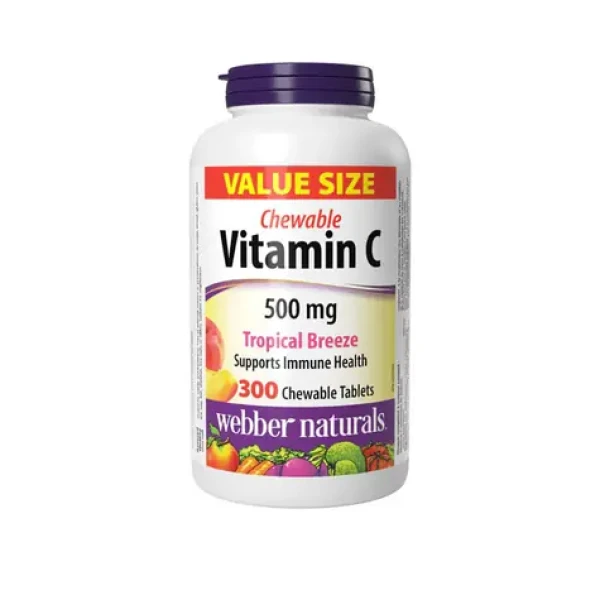 Webber Naturals Vitamín C 500 mg tropical breeze 300 tbl (17742)