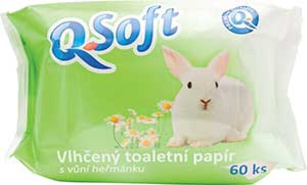 QSoft vlhčený toaletný papier Harmanček
